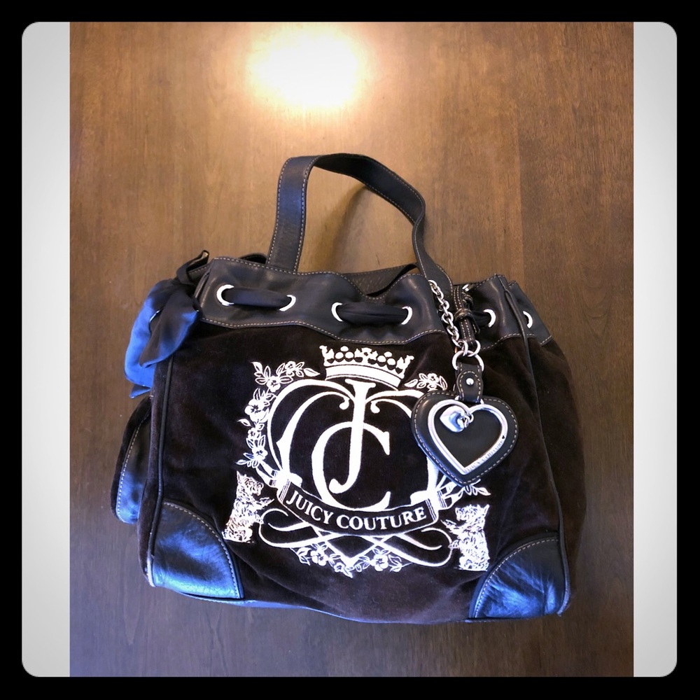 Juicy Couture Classic Black Velour bag